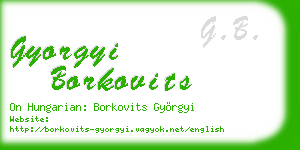 gyorgyi borkovits business card