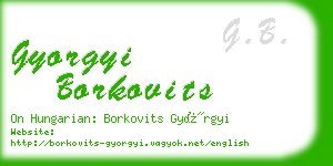 gyorgyi borkovits business card